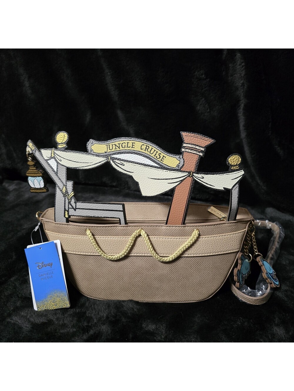Danielle Nicole Disney Jungle Cruise Crossbody Bag Beige Small